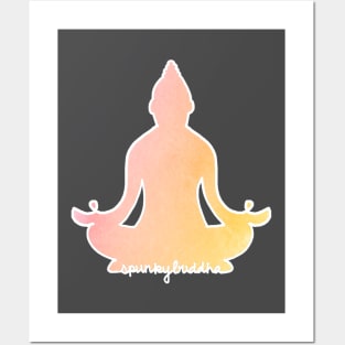 Sunset Buddha (Light Text) Posters and Art